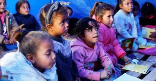 দুই বছরের বেশি সময় পর স্কুলে ফিরতে পেরে আনন্দিত গাজার শিশুরা